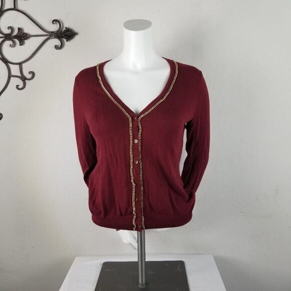 Merona Cotton‎ Blend Button Front Sweater - Picture 1 of 8